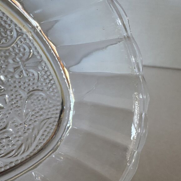 CRYSTAL CLEAR CRYSTAL GLASSWARE MADE IN TURKIYE TRELLIS 8.5" OVAL PLATTER - Picture 5 of 7
